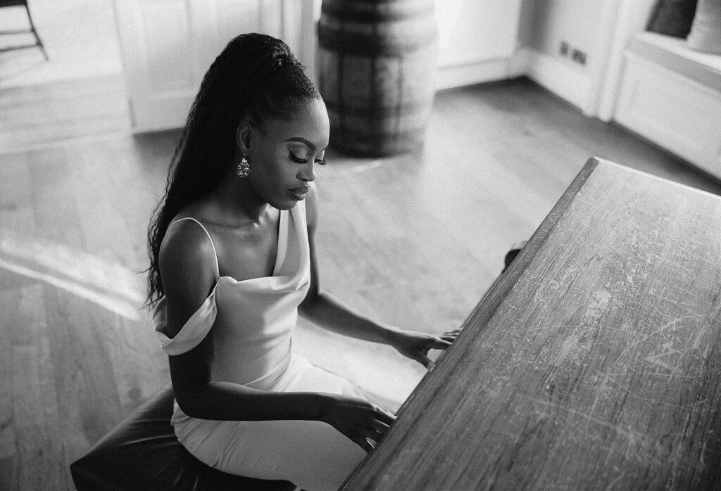 Girl playing the piano