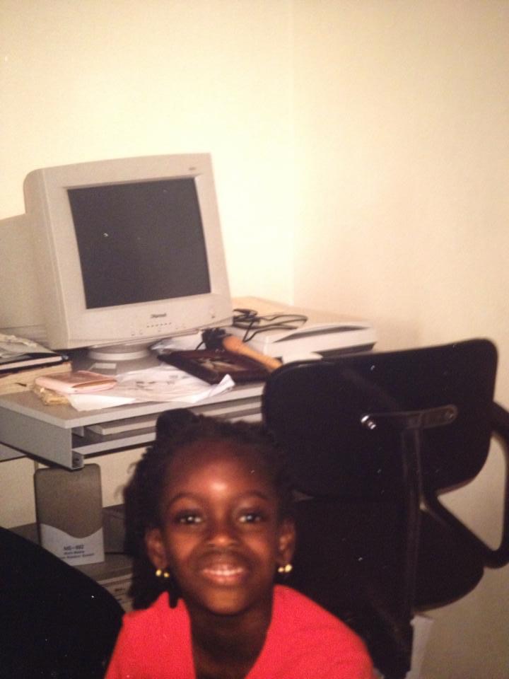 Girl in front of a computer